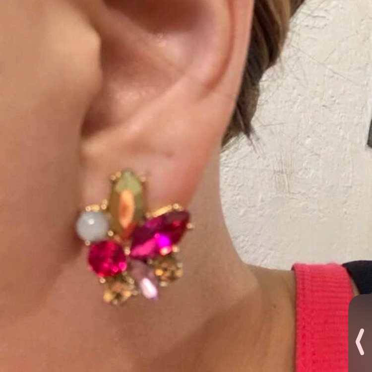 Rhinestone Decor Stud Earrings